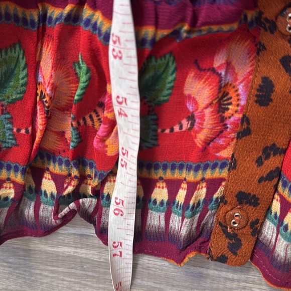 NEW FARM RIO Mixed Prints Button Down Maxi Dress In Mix Print Large - Picture 16 of 16